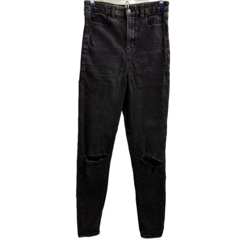 American Eagle Curvy Highest Rise Jeggings in Faded Black